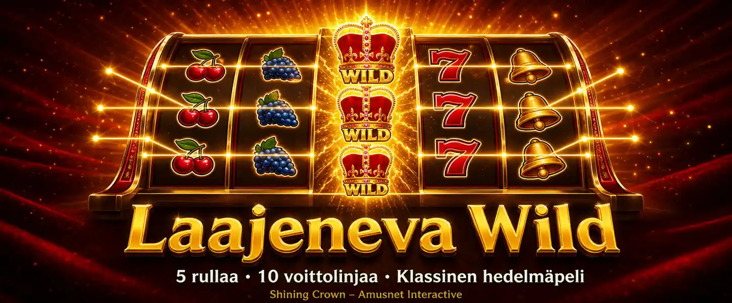 Shining Crown laajeneva Wild-symboli rullilla 2, 3 ja 4 - 10 voittolinjaa